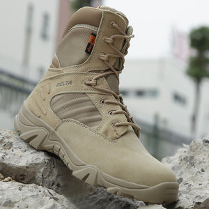 Military Tactical Mens Boots Special Force Leather Waterproof Desert Combat Ankle Boot Army Work Shoes Plus Size 39-47