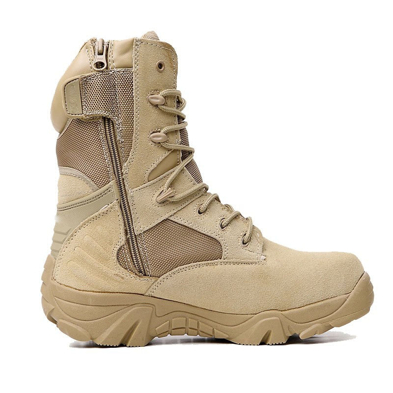 Military Tactical Mens Boots Special Force Leather Waterproof Desert Combat Ankle Boot Army Work Shoes Plus Size 39-47