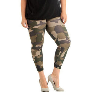 1PC Women Plus Size Elastic Leggings Trousers Camouflage Fitness Yoga Sports Leggings For Women #EW