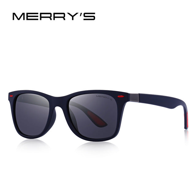 MERRY'S DESIGN Men Women Classic Retro Rivet Polarized Sunglasses Lighter Design Square Frame 100% UV Protection S'8508