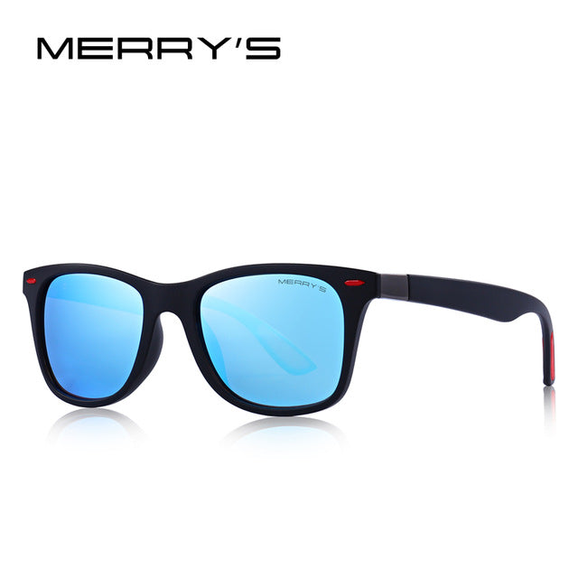 MERRY'S DESIGN Men Women Classic Retro Rivet Polarized Sunglasses Lighter Design Square Frame 100% UV Protection S'8508