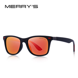 MERRY'S DESIGN Men Women Classic Retro Rivet Polarized Sunglasses Lighter Design Square Frame 100% UV Protection S'8508