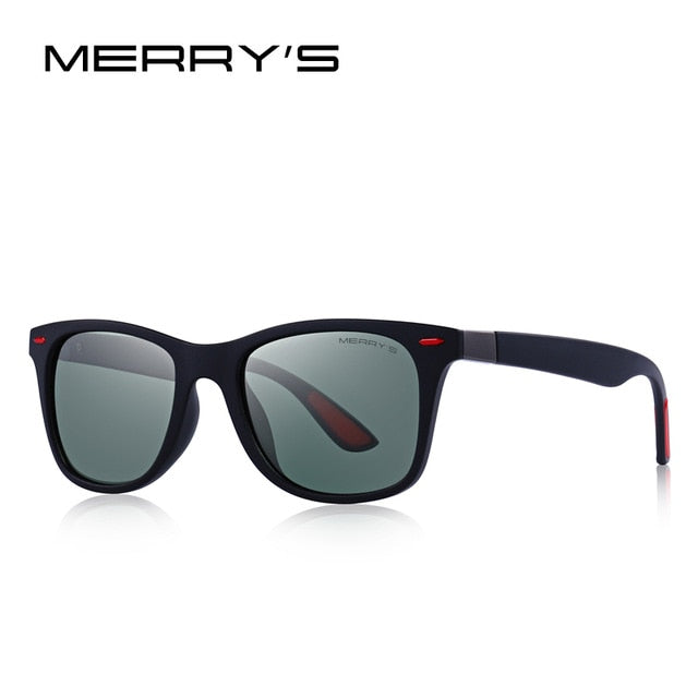 MERRY'S DESIGN Men Women Classic Retro Rivet Polarized Sunglasses Lighter Design Square Frame 100% UV Protection S'8508