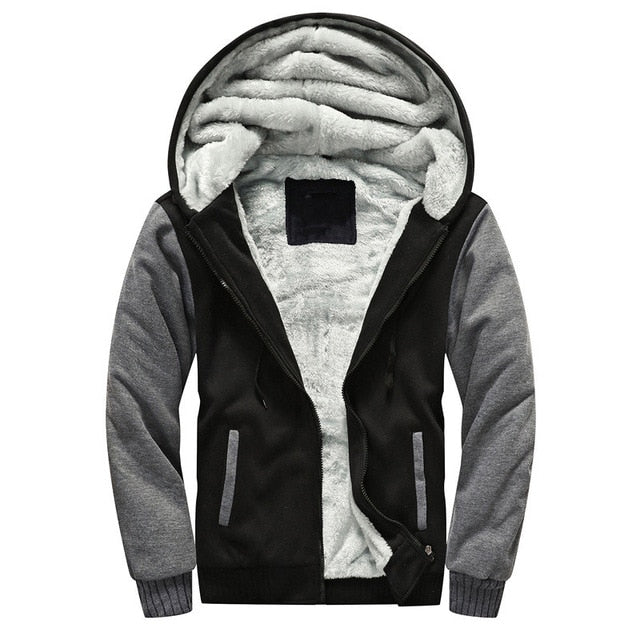 Warm Winter Men Women Hooded Sweatshirts Hoodie Fleece Lined Outwear Zipper Sweatshirt Windproof Casual HipHop Hoody Fashion 5XL