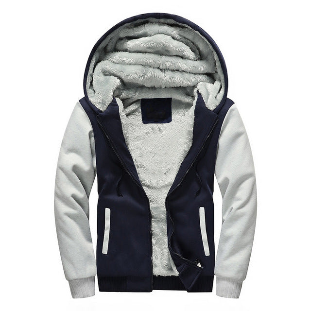 Warm Winter Men Women Hooded Sweatshirts Hoodie Fleece Lined Outwear Zipper Sweatshirt Windproof Casual HipHop Hoody Fashion 5XL