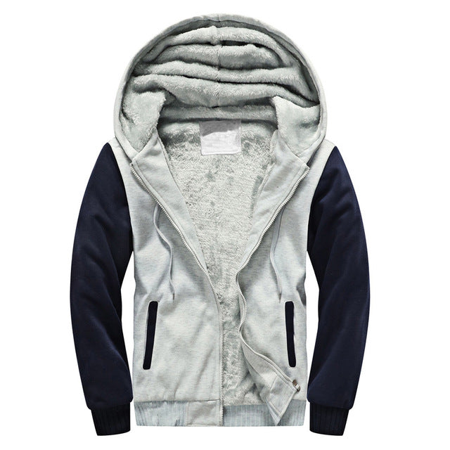 Warm Winter Men Women Hooded Sweatshirts Hoodie Fleece Lined Outwear Zipper Sweatshirt Windproof Casual HipHop Hoody Fashion 5XL