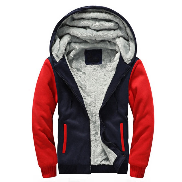 Warm Winter Men Women Hooded Sweatshirts Hoodie Fleece Lined Outwear Zipper Sweatshirt Windproof Casual HipHop Hoody Fashion 5XL