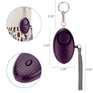 Personal Alarm Emergency Personal Security Alarm with LED Flashlight Safety Defense for Women Night Workers Kids Elderly (Deep purple)