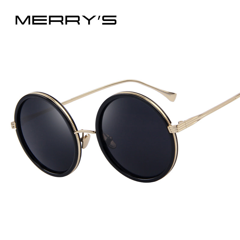 MERRY'S Fashion Women Round Sunglasses Brand Designer Classic Shades Men Luxury Sunglasses UV400