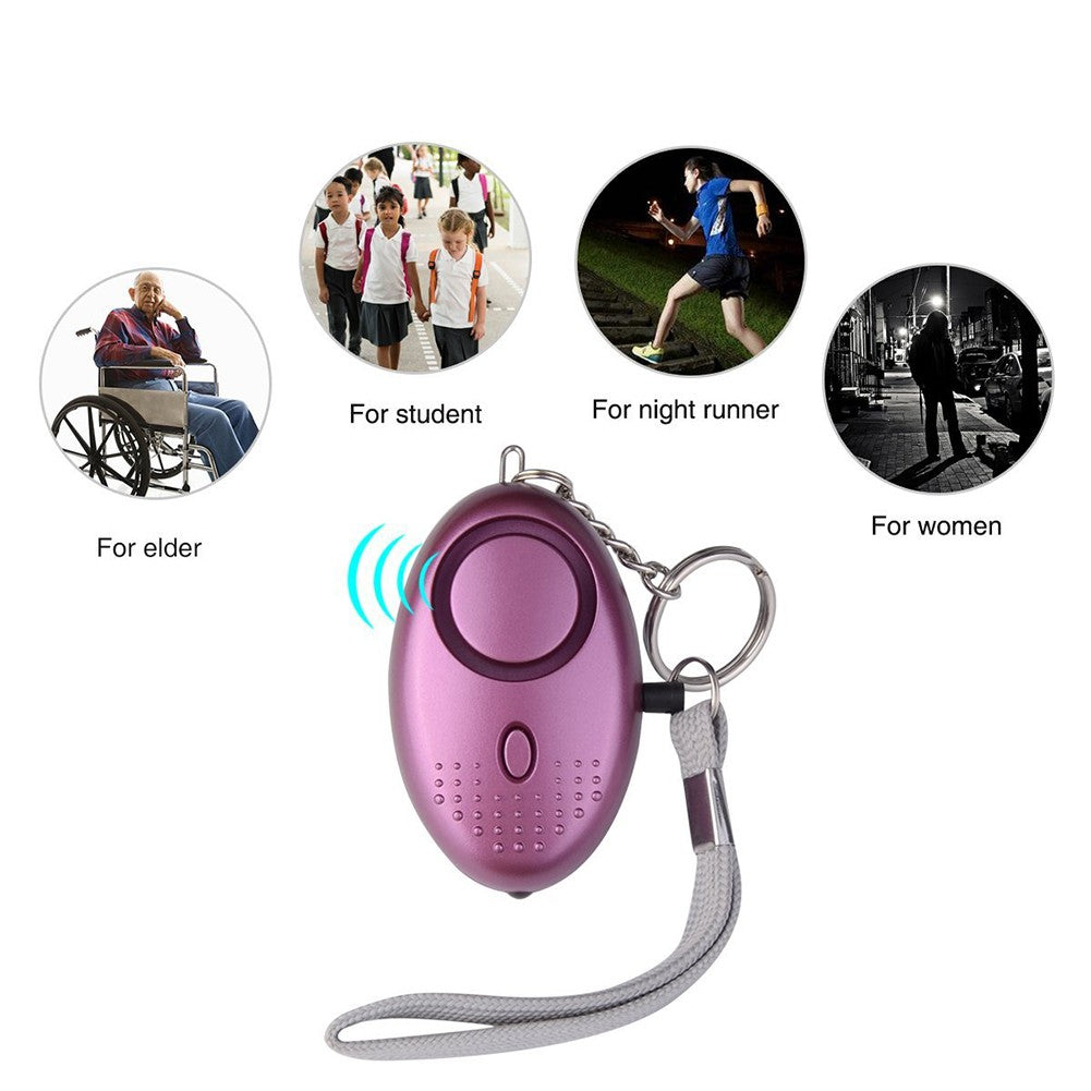 Personal Alarm Emergency Personal Security Alarm with LED Flashlight Safety Defense for Women Night Workers Kids Elderly (Deep purple)