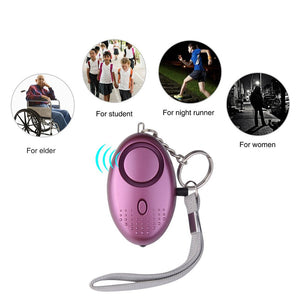 Personal Alarm Emergency Personal Security Alarm with LED Flashlight Safety Defense for Women Night Workers Kids Elderly (Deep purple)