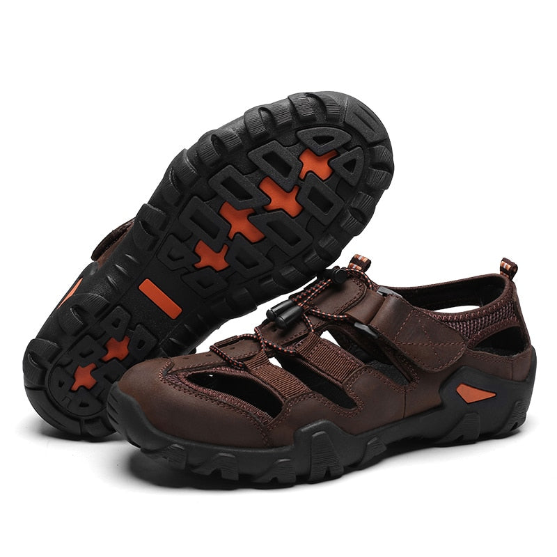 ZUNYU Casual Soft Sandals Genuine Leather Men Shoes Summer New Large Size 38-48 Man Sandals Fashion Men Sandals Sandals Slippers