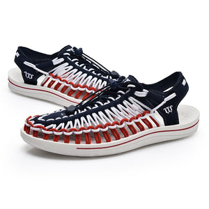 ZUNYU 2019 Summer Big Size 47 Men Sandals Fashion Handmade Weaving Design Breathable Casual Beach Shoes Outdoor Sandals For Men