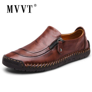 Classic Comfortable Men Casual Shoes Loafers Men Shoes Quality Split Leather Shoes Men Flats Hot Sale Moccasins Shoes Plus Size