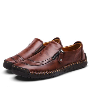 Classic Comfortable Men Casual Shoes Loafers Men Shoes Quality Split Leather Shoes Men Flats Hot Sale Moccasins Shoes Plus Size